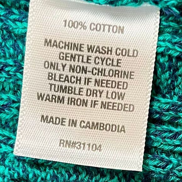 New! NWT Kim Rogers Green Marble Cable Cardigan 2X - Picture 7 of 9